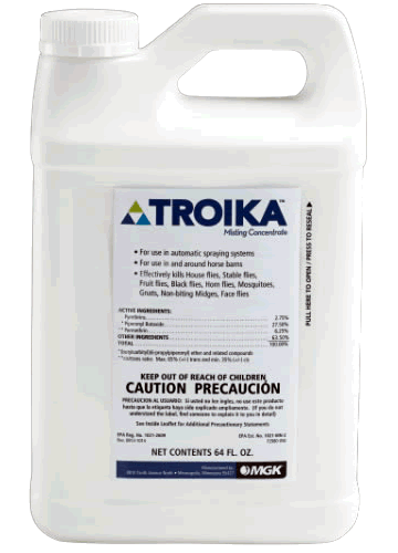 INSECT MISTING SYSTEM REFILL FOR EQUINE-TROIKA- For Use in Barns, Stables, Etc. - Dead Fly Zone