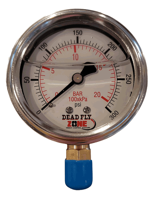 Liquid Filled Pressure Gauge - Dead Fly Zone