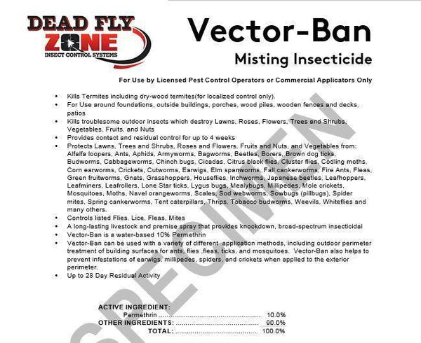 INSECT MISTING SYSTEM REFILL FOR EQUINE - For Use in Barns, Stables, Etc. - Dead Fly Zone